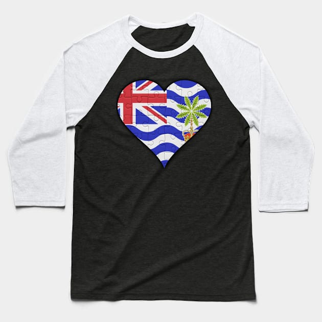 Biot Jigsaw Puzzle Heart Design - Gift for Biot With British Indian Ocean Territory Roots Baseball T-Shirt by Country Flags